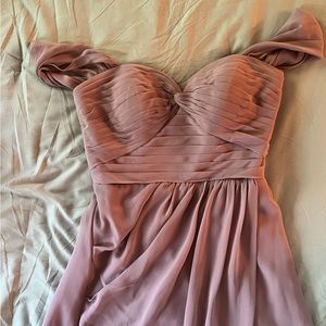 Pink bridesmaid dress. Size 4. Custom length for 5’6”.